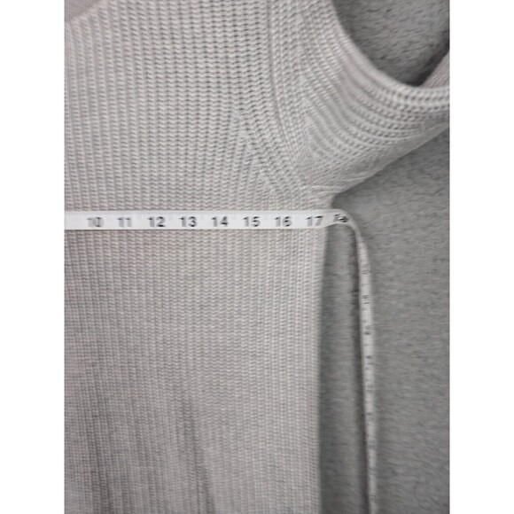 Banana Republic Sweater Womens M Gray Pullover Lace Up Tie Back Chunky Ribbed - Picture 6 of 11